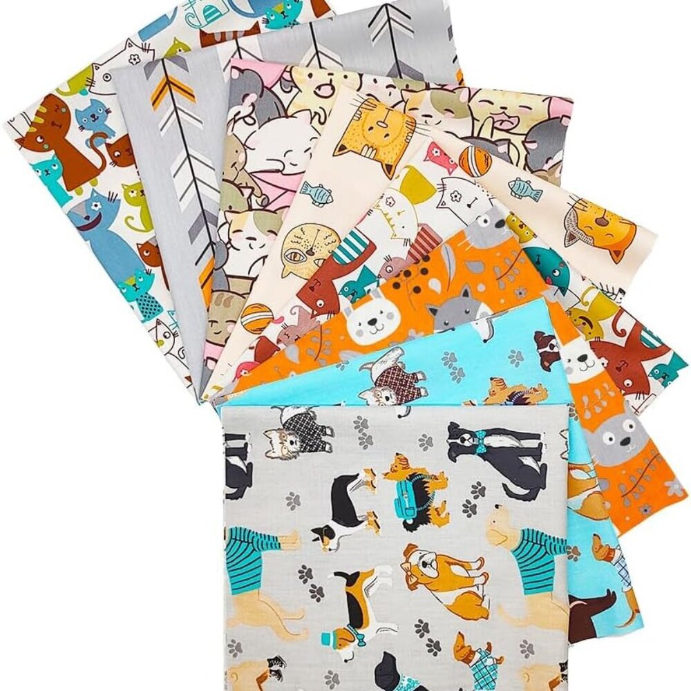 Versatile Cotton Fat Quarter Set - Perfect for Quilting, Sewing & Crafting